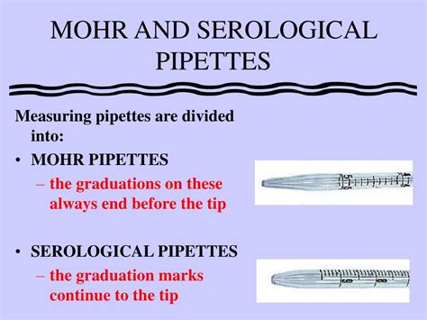 serological pipette vs mohr